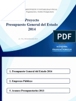Presentación Presupuesto General del Estado Bolivia 2014