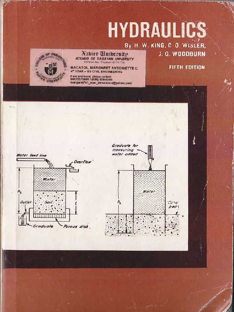 Hydraulics King Wisler & Woodburn PDF Pressure Pressure Measurement