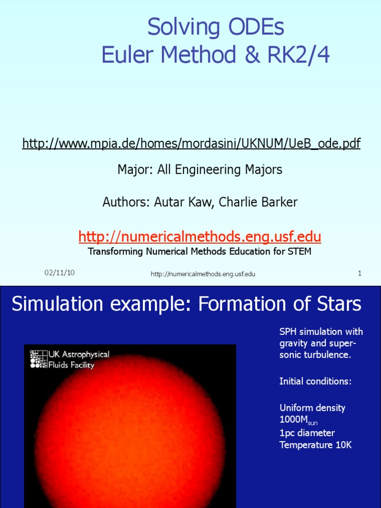 Lecture 03 OdE | PDF | Physics | Algorithms