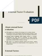External Factor Evaluation Matrix (EFE