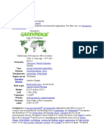 Greenpeace: Formation Type Purpose Headquarters Region Served Worldwide
