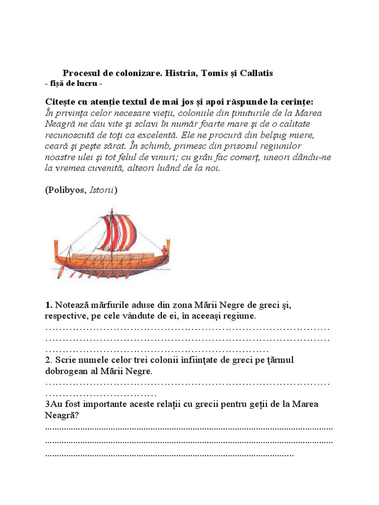 Procesul de Colonizare | PDF
