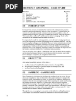 Section 5 Sampling - Case Study: Structure Page Nos