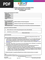 Vocational Education & Training (Vet) Unit Assessment Pack (Uap) Coversheet