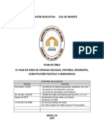 Plan de Área de Ciencias Socias Geografia e Historia PDF