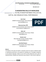 Analyzing The Moderating Role of Knowledge Management in The Relationship Between Intellectual Capital and Organizational Performance