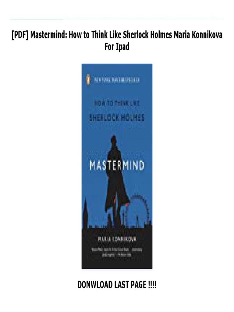 DOWNLOAD MASTERMIND HOW TO THINK LIKE SHERLOCK HOLMES PDF visual data 6