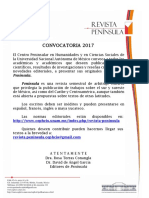 Convocatoria Peninsula 2017