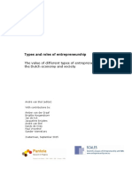 Types and Roles of Entrepreneurship: The Value of Different Types of Entrepreneurs For The Dutch Economy and Society