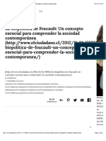 La Biopolítica de Foucault: Un Concepto Esencial para Comprender La Sociedad Contemporánea PDF