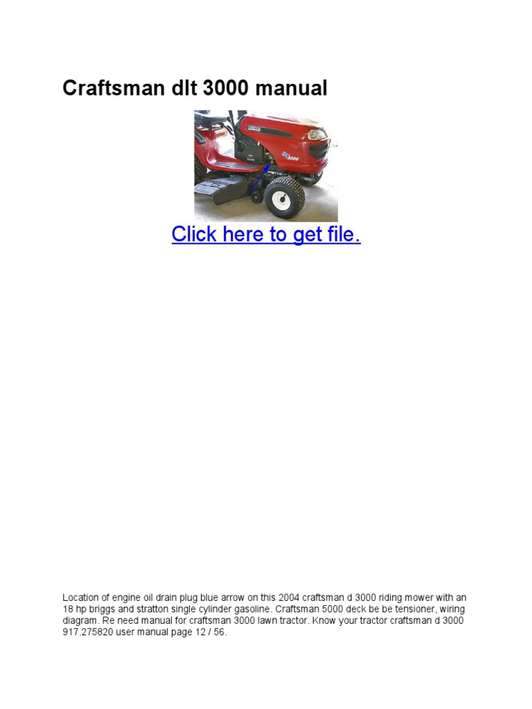 Craftsman riding lawn mower wiring diagram