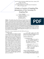 A Technical Study On Varieties of Sampling Plan and Implementation of New Screening Tri-Sampling Plan