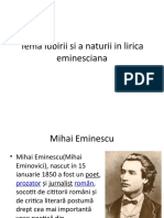 Tema Iubirii in Lirica Eminesciana