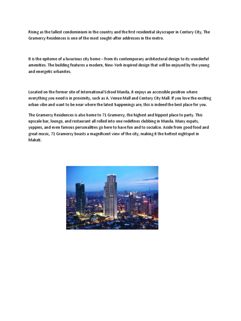 Examples Condominium | PDF | Metro Manila | Makati