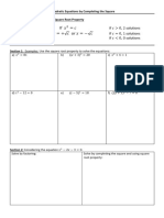 5 - Solving Quadratic Equations by Completing The Square