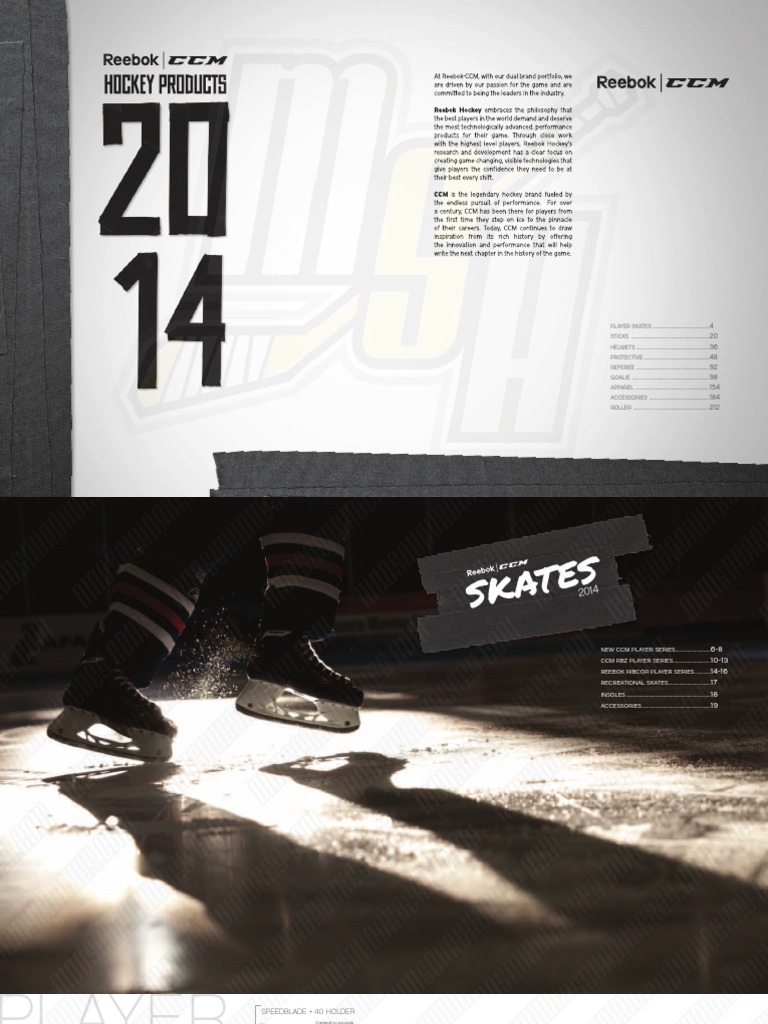 Reebok CCM Hockey Catalog | PDF Composite Material | Shoe