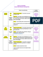  5-25-20  literacy class weekly distance learning plan