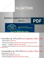 Evaluation: Business Administration Program 2019-II