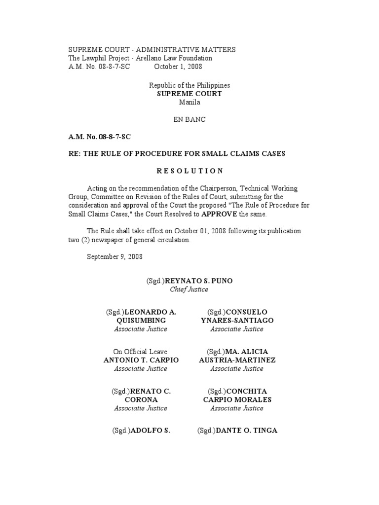 Small Claims Cases | Download Free PDF | Lawsuit | Pleading
