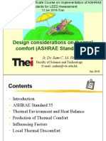 ASHRAE Standards For LEED Assessment Thermal Comfort PDF