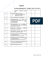 Index: SR. NO. Date Name of The Experiments Marks Sign