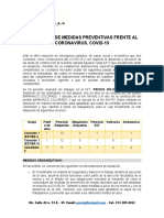 PROTOCOLO DE MEDIDAS PREVENTIVAS FRENTE AL CORONAVIRUS- PROCIG ING. S.A.S.[2457]