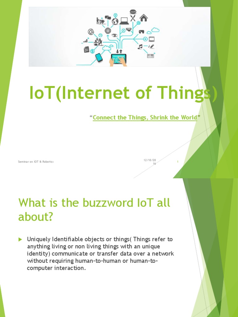 IoT: Connecting Devices to Shrink the World | PDF | Internet Of Things ...