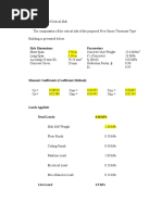 Design of Slab For Five