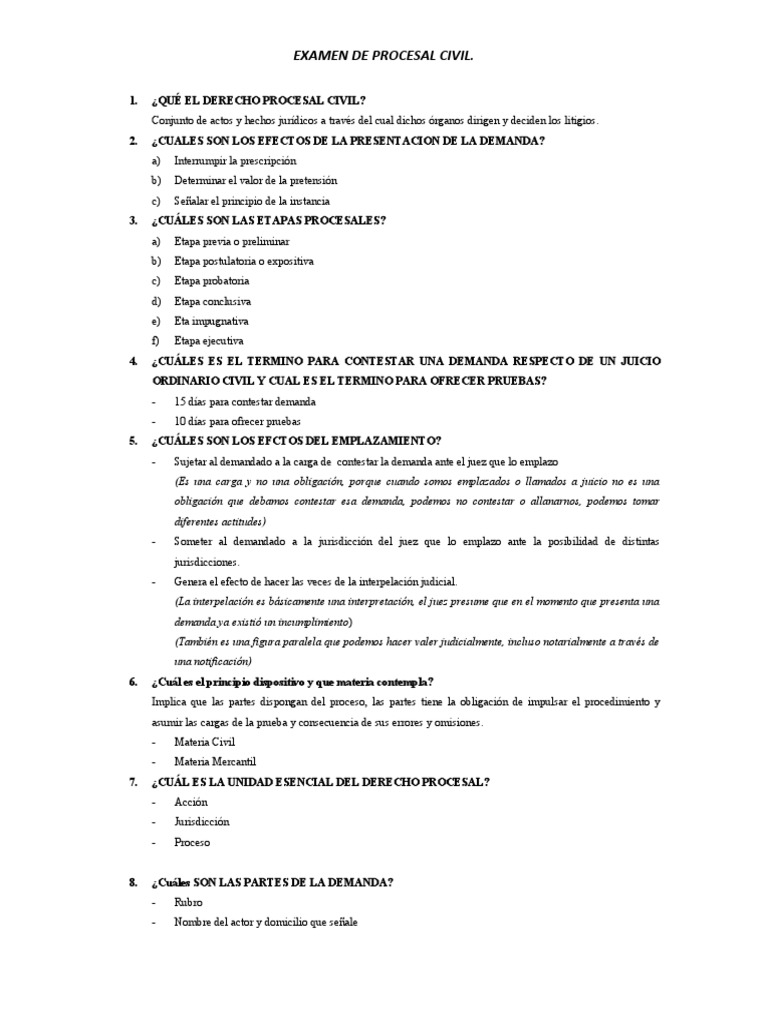 Procesal Civil | PDF | Demanda judicial | Ley procesal
