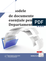 7 Modele de Documente Esentiale HR