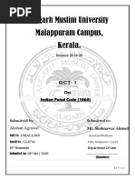 Aligarh Muslim University Malappuram Campus, Kerala.: Gct-I On