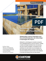 Installing Tile in Pools and Fountains: Technical White Paper