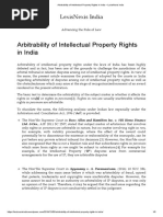 Arbitrability of Intellectual Property Rights in India – LexisNexis India