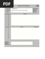 MOM Meeting Minutes Template | PDF
