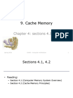 Cache Memory: Chapter 4: Sections 4.1, 4.2