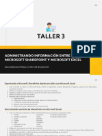 Taller 3: Administrando Información Entre Microsoft Sharepoint Y Microsoft Excel