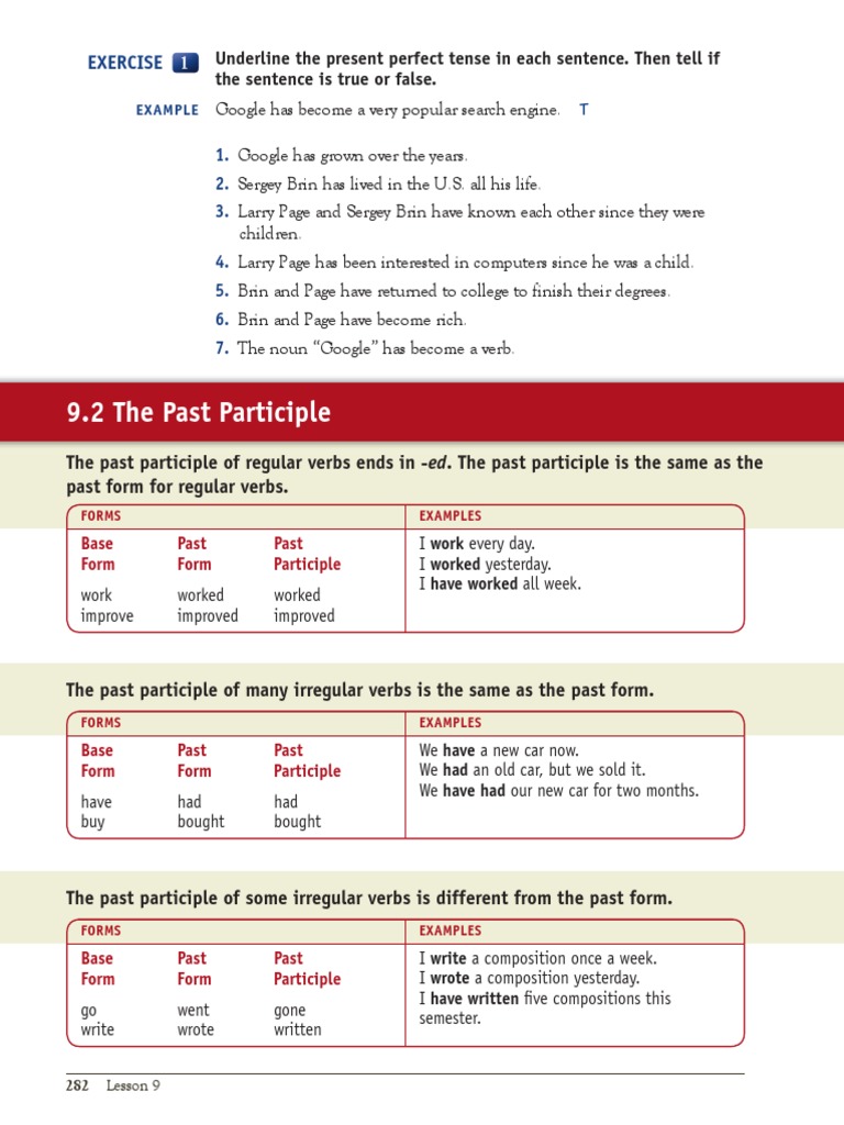 Exercises Present Perfect 8th Week | PDF | Perfect (Grammar) | Verb