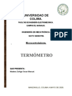 Termómetro: Universidad de Colima