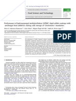 Performance of Hydroxypropyl Methylcellulose (HPMC) - Lipid Edible Coatings With PDF