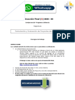 Formulación y Evaluación de Proyectos de Inversión Enunciado