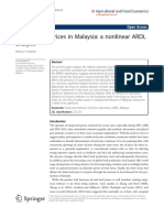 Oil and Food Prices in Malaysia: A Nonlinear ARDL Analysis: Research Open Access