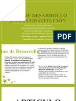 PLAN DE DESARROLLO y LA CONSTITUCION