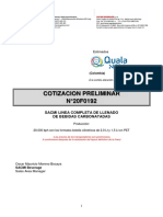 Cotizacion Preliminar N°20F0192: Parma, 18/03/2020