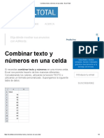 Combinar Texto y Números en Una Celda