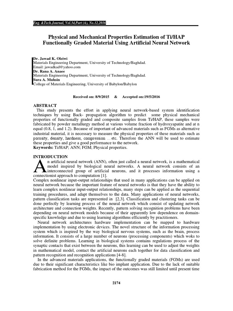 Physical and Mechanical Properties Estimation of TiHAP Functionally ...