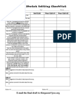 Character Sketch Editing Checklist