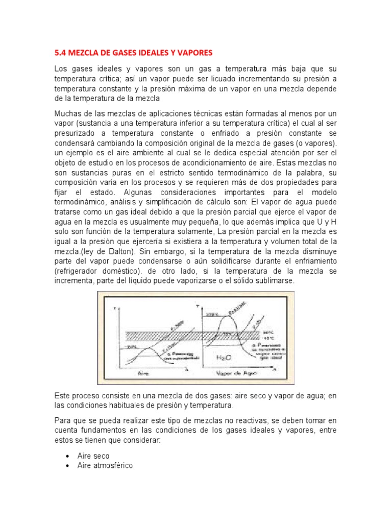 Propiedades de Mezclas de Gases Ideales | PDF
