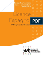Annales Licence Espagnol 2013-2014 PDF