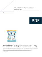 Alimentacion Infantil - Nestle Baby Amp Me - Nan Optipro 1 - Leche para Lactantes en Polvo - 800g - 2020-04-15