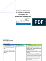 Priorización y secuenciación de objetivos de aprendizaje nivel II